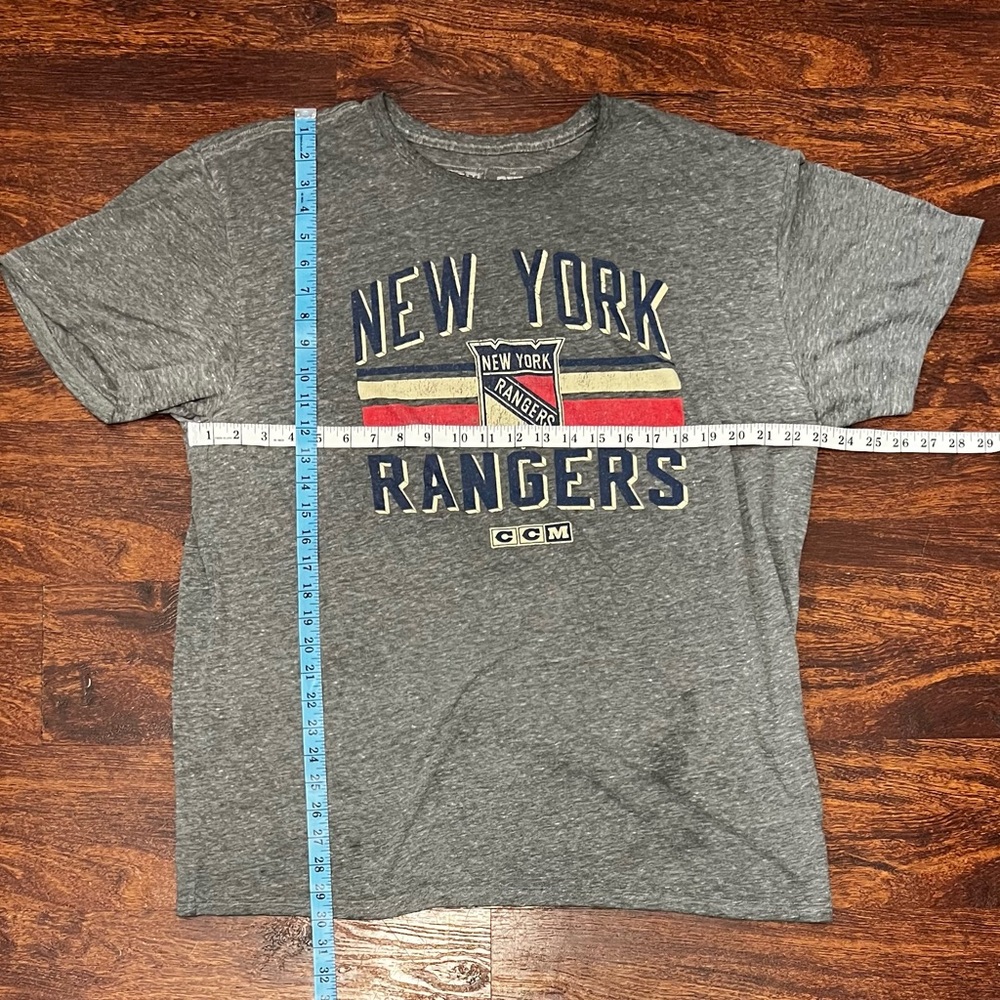 NEW YORK RANGERS SHIRT MENS XL Gray CCM